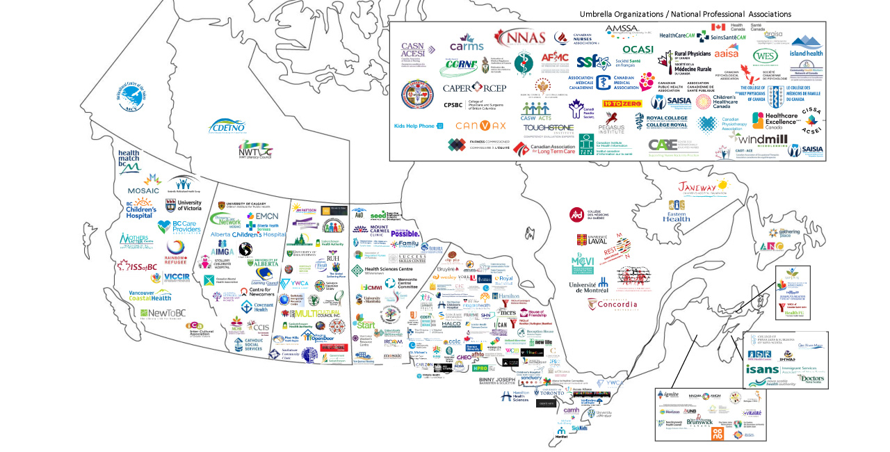 Map of partner organizations