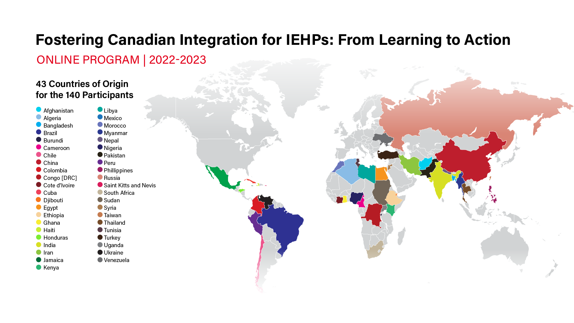 IEHPs Program Participant Map