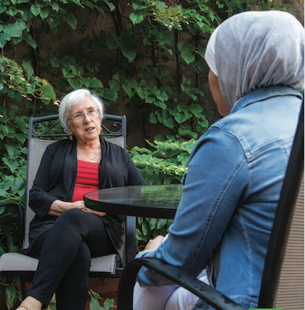 Photo of outdoor counselling session