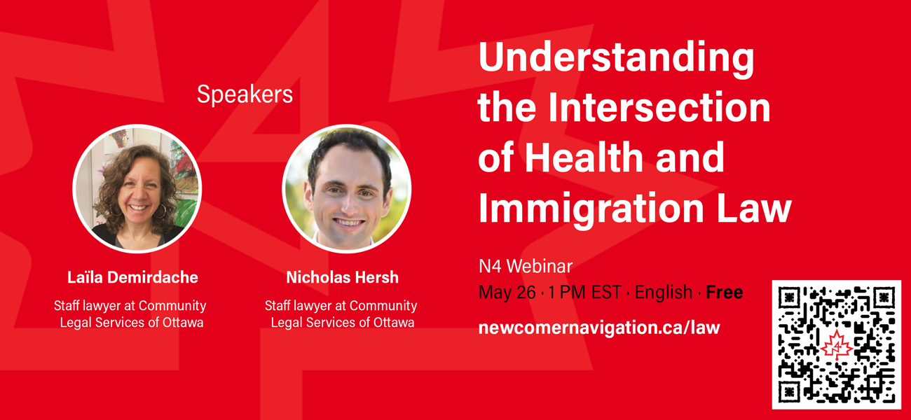 Understanding the Intersection of Health and Immigration Law - May 26 - 1 PM - English - Free