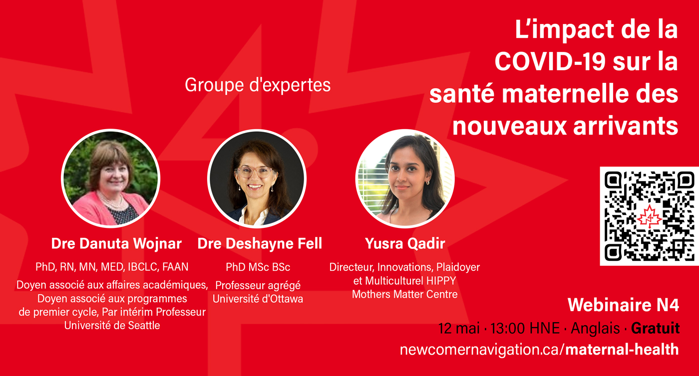 Webinaire N4 à venir: L’impact de la COVID-19 sur la santé maternelle des nouveaux arrivants