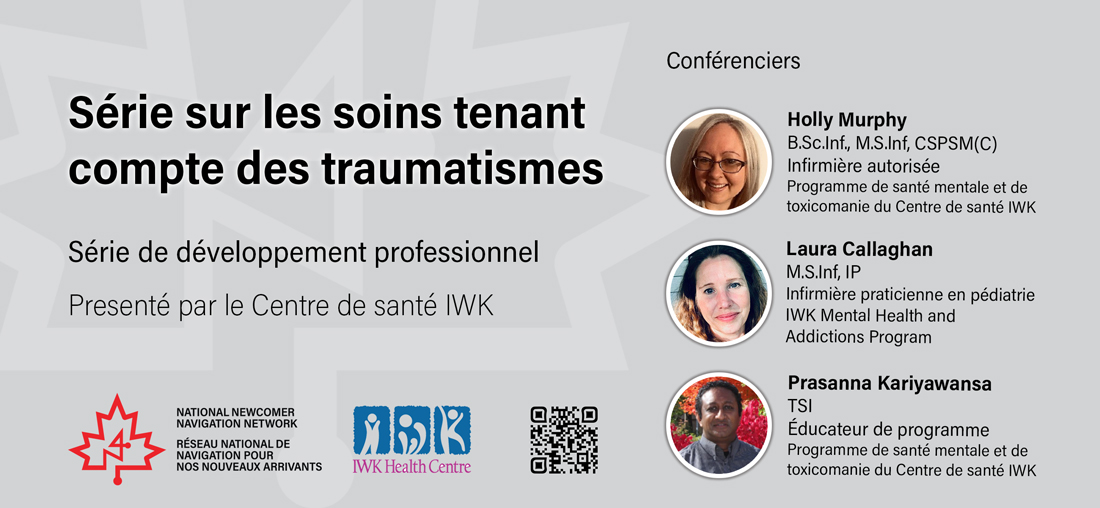 Banner advertising Trauma-Informed Care Series with IWK