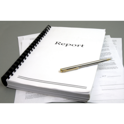 Printed document with pen that says
