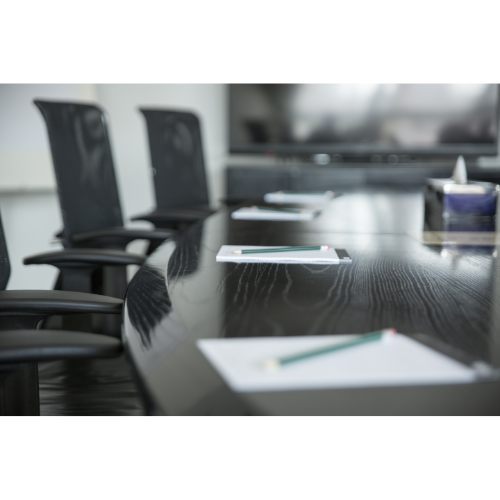 Chairs around a conference table