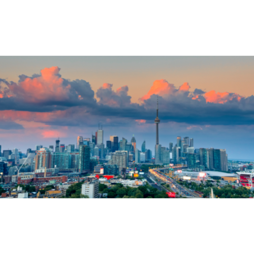 Aerial view of Toronto skyline