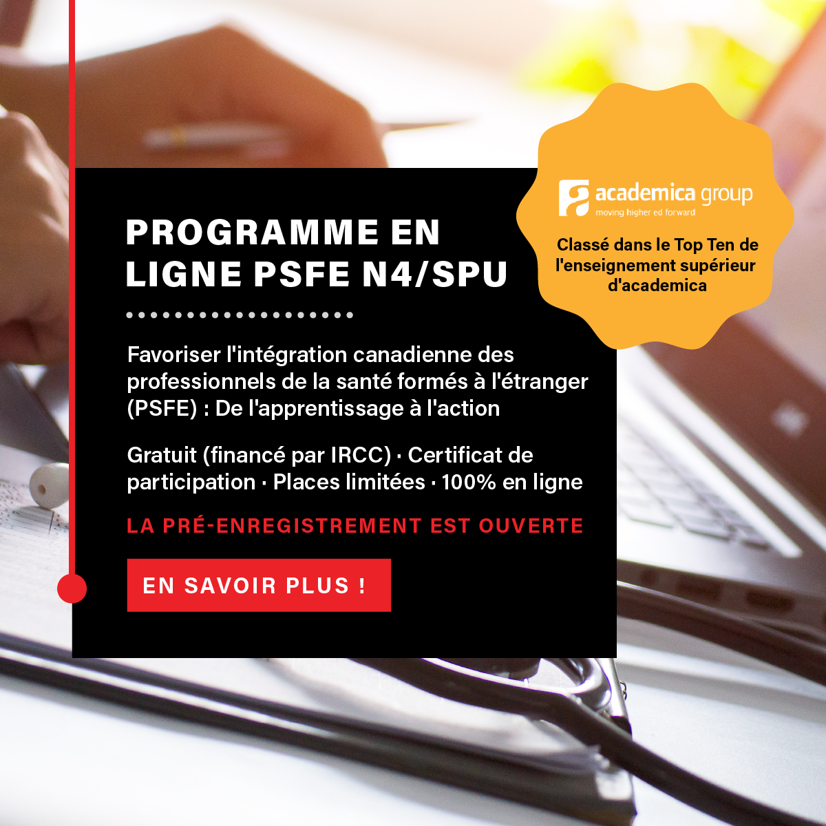 Graphic that gives information about the online N4 / SPU program