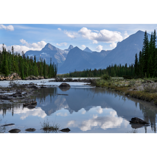 Mountains, rivers, and trees in Alberta