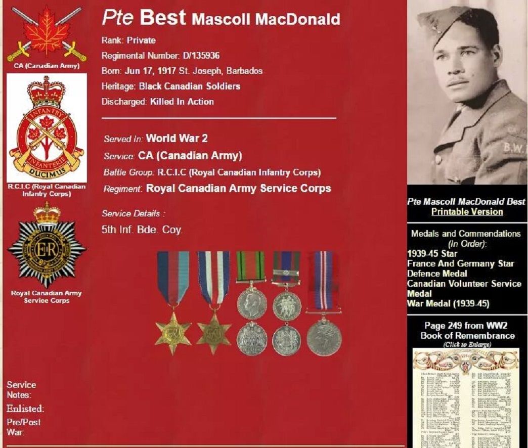 Le soldat Mascoll MacDonald Best
